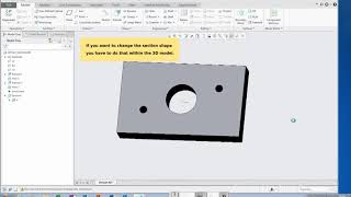 PTC Creo 5 : Drawings - Offset section