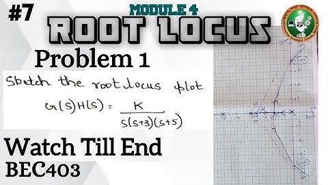 7.Root Locus Problem 1 Explained Deeply Explained Module 4 4th Sem ECE  VTU BEC403