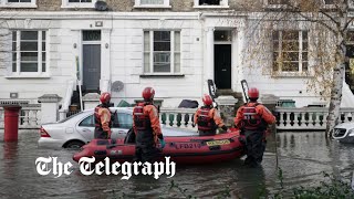 London residents evacuated after burst mains floods homes and leaves thousands without water