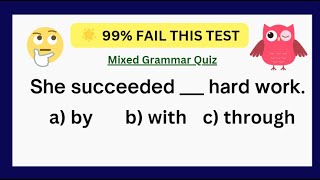 English Grammar Test 🌟 99% Fail This Preposition Quiz 1
