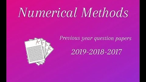 Previous year question paper|| Numerical Methods || BA , B. Sc