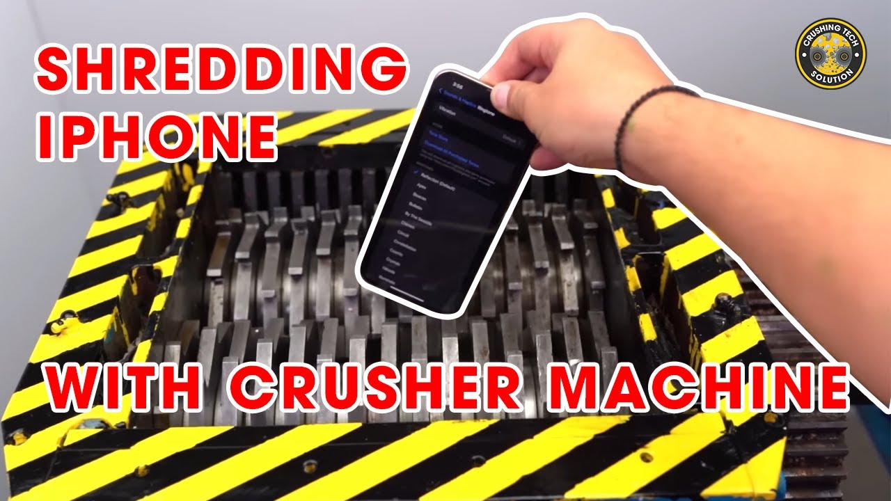 Destrying Ios Shredding iPhone to Pieces in an Industrial Crusher, Insane Destruction ...