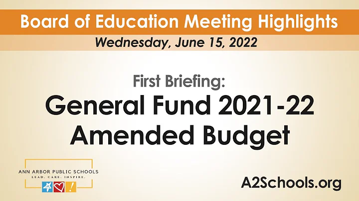 General Fund 2021-22 Amended Budget | Board of Edu...
