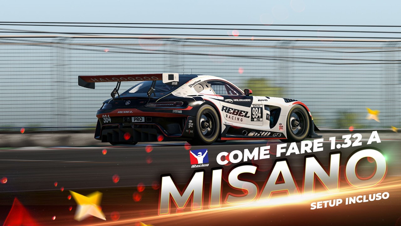 COME FARE 1:32 a MISANO - MERCEDES AMG 2020 GT3 - iRacing - SETUP INCLUSO