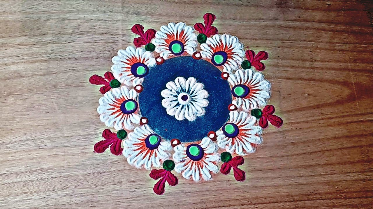 Simple Rangoli for Daily Use 🌺 Beautiful Rangoli Designs 🌸 Easy Rangoli ...