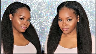 1ST TIME BLENDING  MY NATURAL HAIR WITH A UPART| NO HEAT| HERGIVEN HAIR