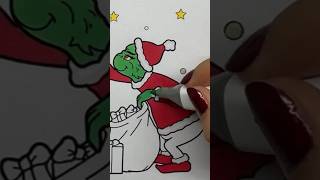 Coloring The Grinch 🎄💚 | #thegrinch #christmas #coloring #coloringtime #markers