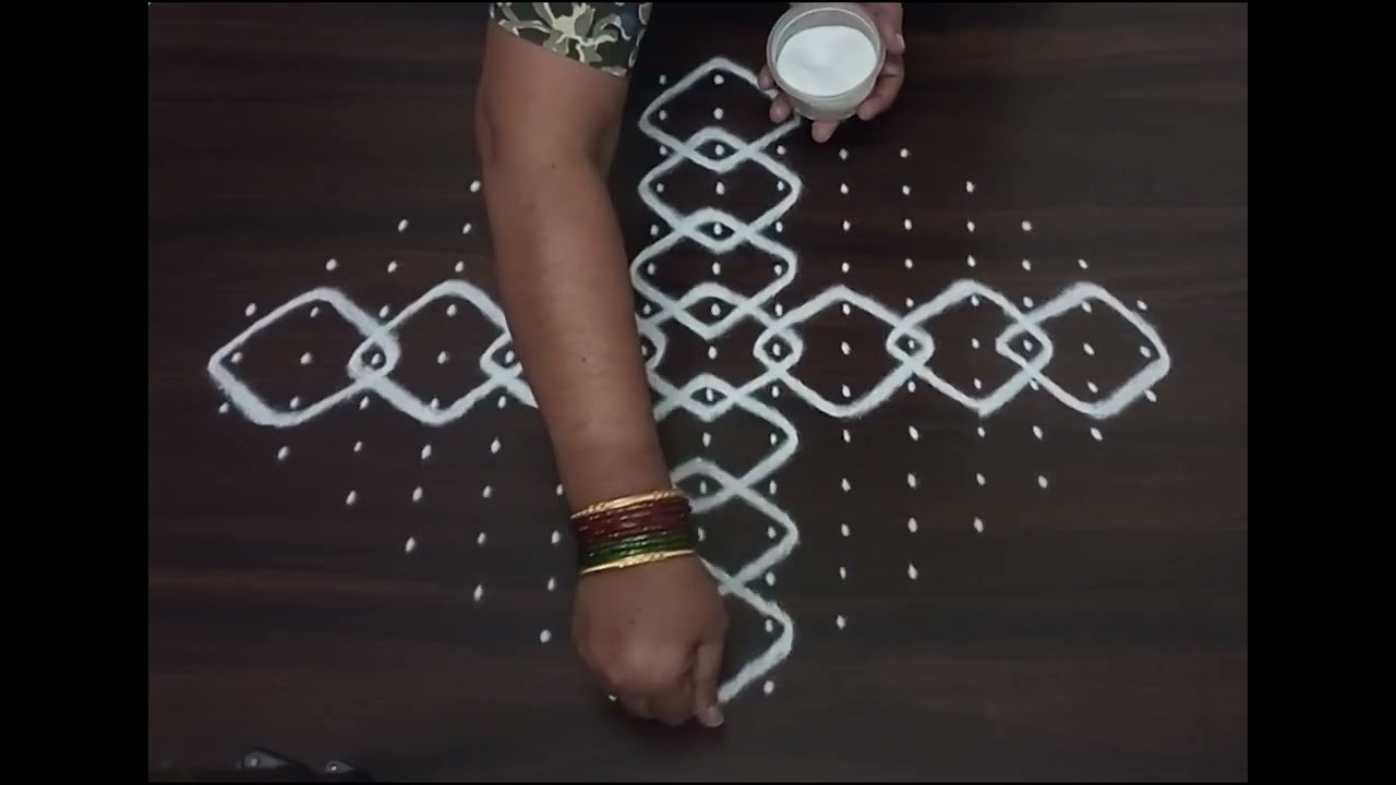 15dots Margazhi kolam ll easy margazhi kolam ll Chukkala Muggulu ll festival kolam ll மார்கழி கோலம் 