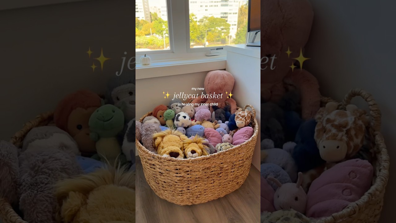 my new Jellycat basket is healing my inner child ⭐️💖 