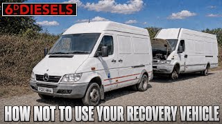 How not to use your recovery vehicle…. A day of sorting scrap