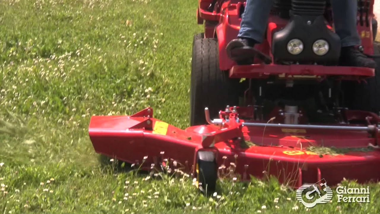 Gianni Ferrari PG cutting grass with side discharge out-front mower deck