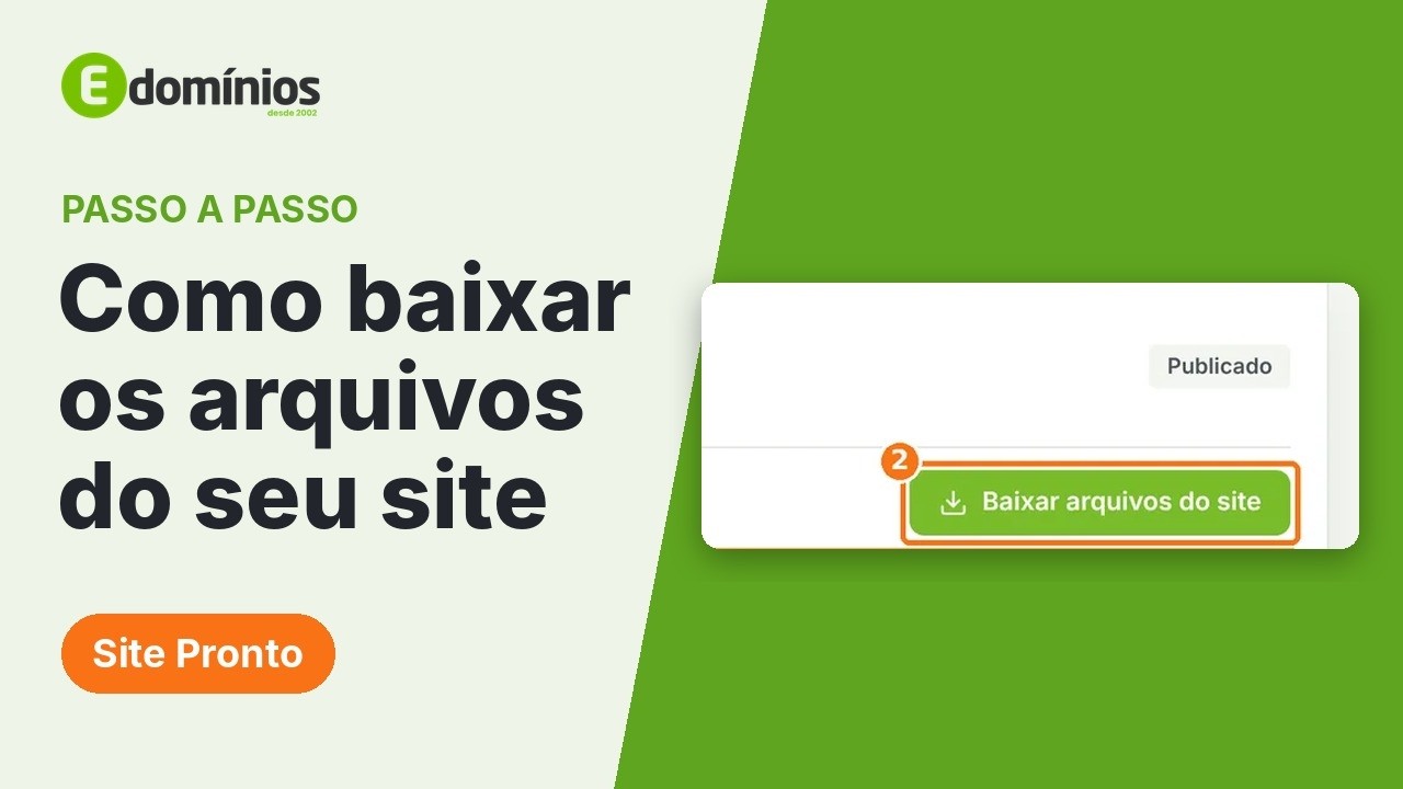 Vídeo: Baixar os arquivos do seu site