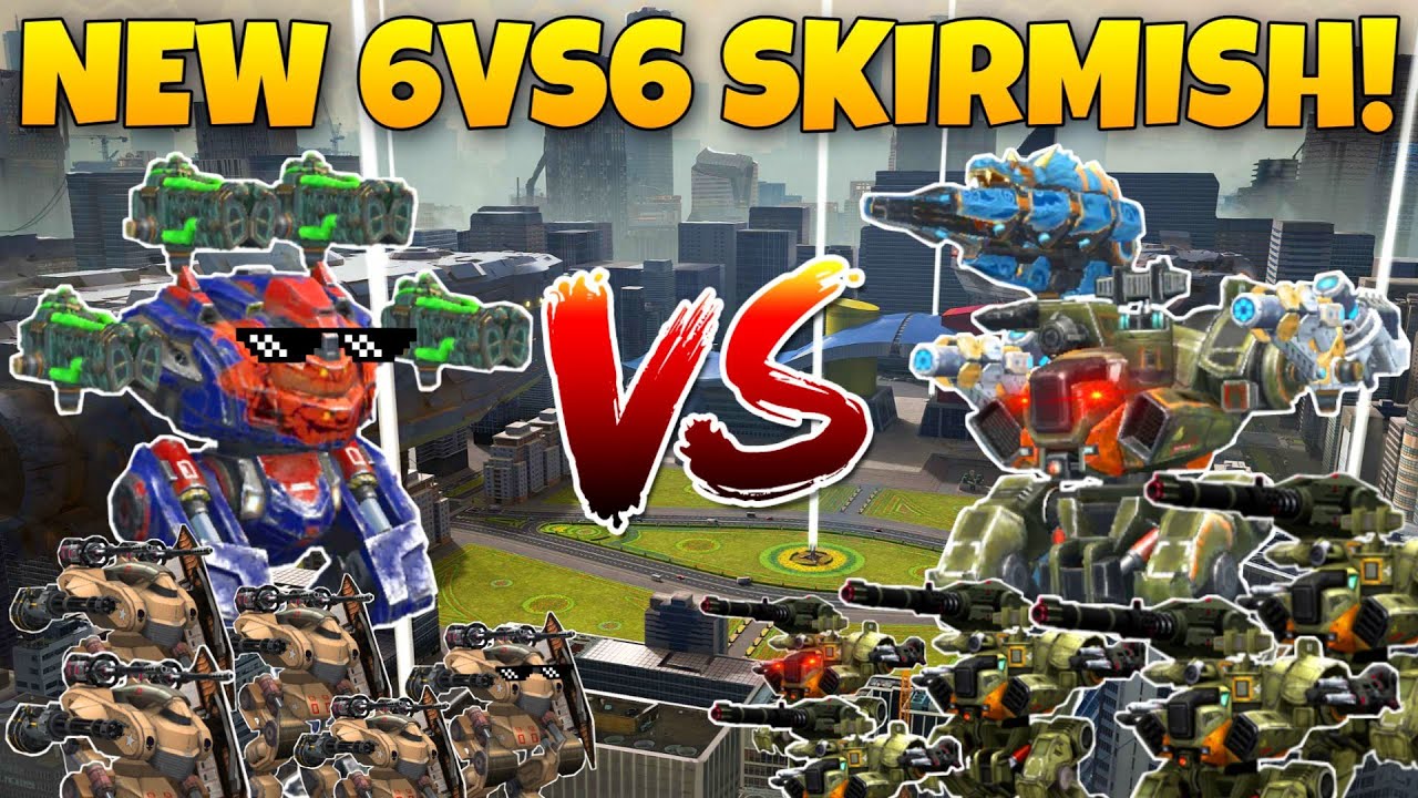 🔥6VS6 Gl PATTON VS VITYAZ ARMY || WAR ROBOTS NEW SKIRMISH CONCEPT! ||