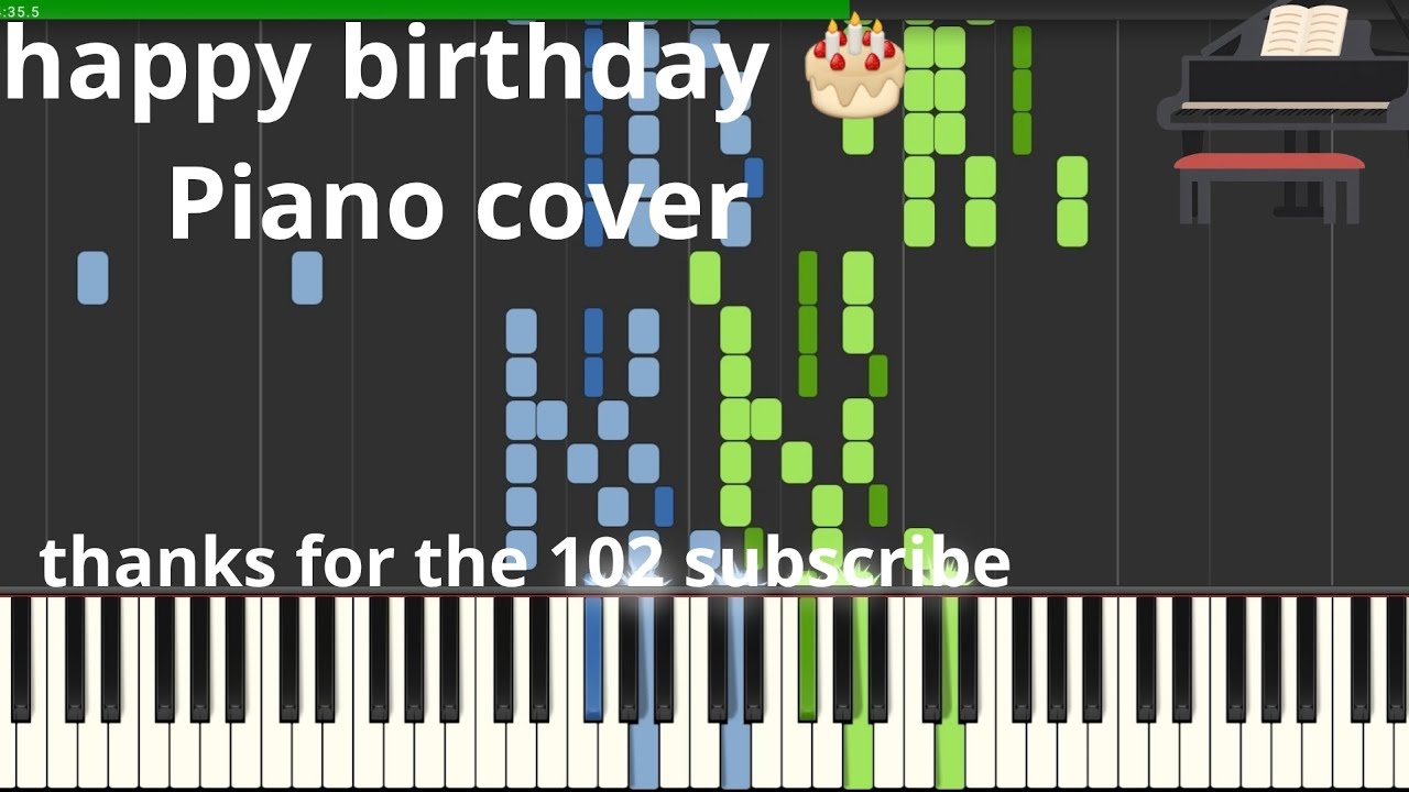 Happy birthday (piano cover) variation on brilliante 