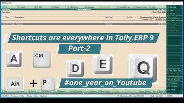 Top Shortcut keys In Tally(In Hindi) -Part-2
