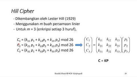 Kripto 04: Kriptografi Klasik (Bagian 3)
