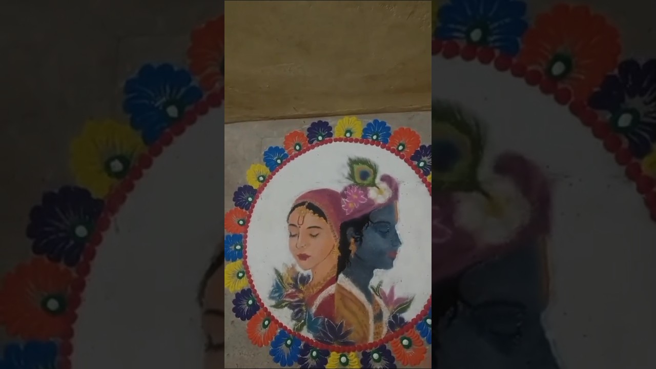“Radha Krishna Rangoli Design #02 | Diwali Special | Ninad’s Cinematic Universe”