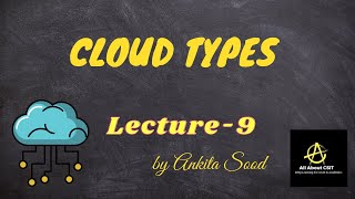 Cloud Types| cloud computing | Lec- 9|  Ankita Sood