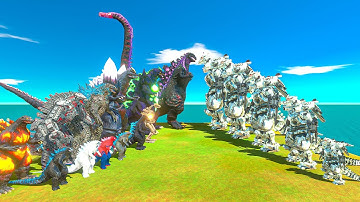 EVOLUTION of SHIN GODZILLA Size Comparison VS MECHAGODZILLA KIRYU to rescue Team Spider Godzilla