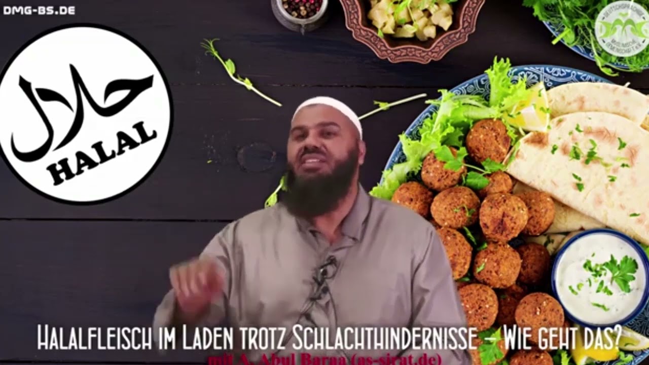 Ahmad Abul Baraa - Gibt es hier überhaupt Halal Fleisch wenn die Tiere vorher betäubt werden müssen?
