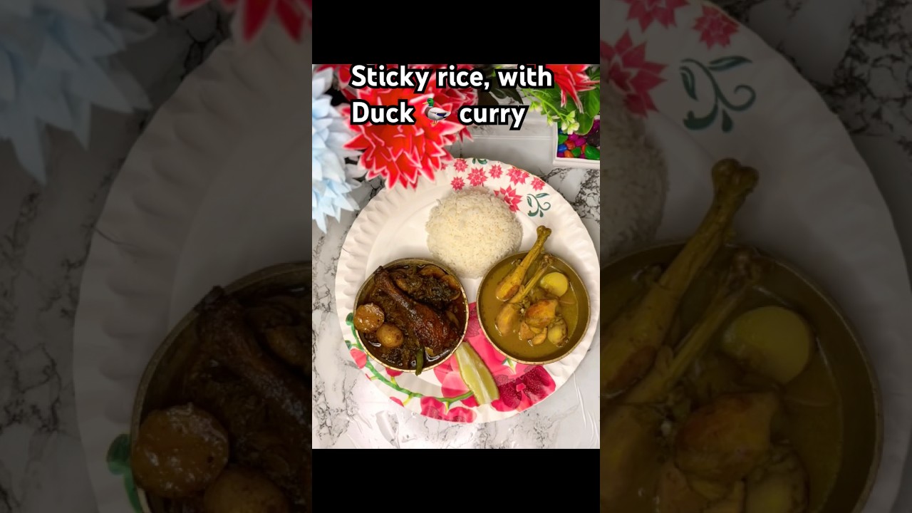 Duck 🦆 curry with sticky rice 