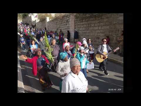 TERRA SANCTA 2016   Niedziela Palmowa w Jerozolimie   PROCESJA I DEFILADA SKAUTÓW część 2