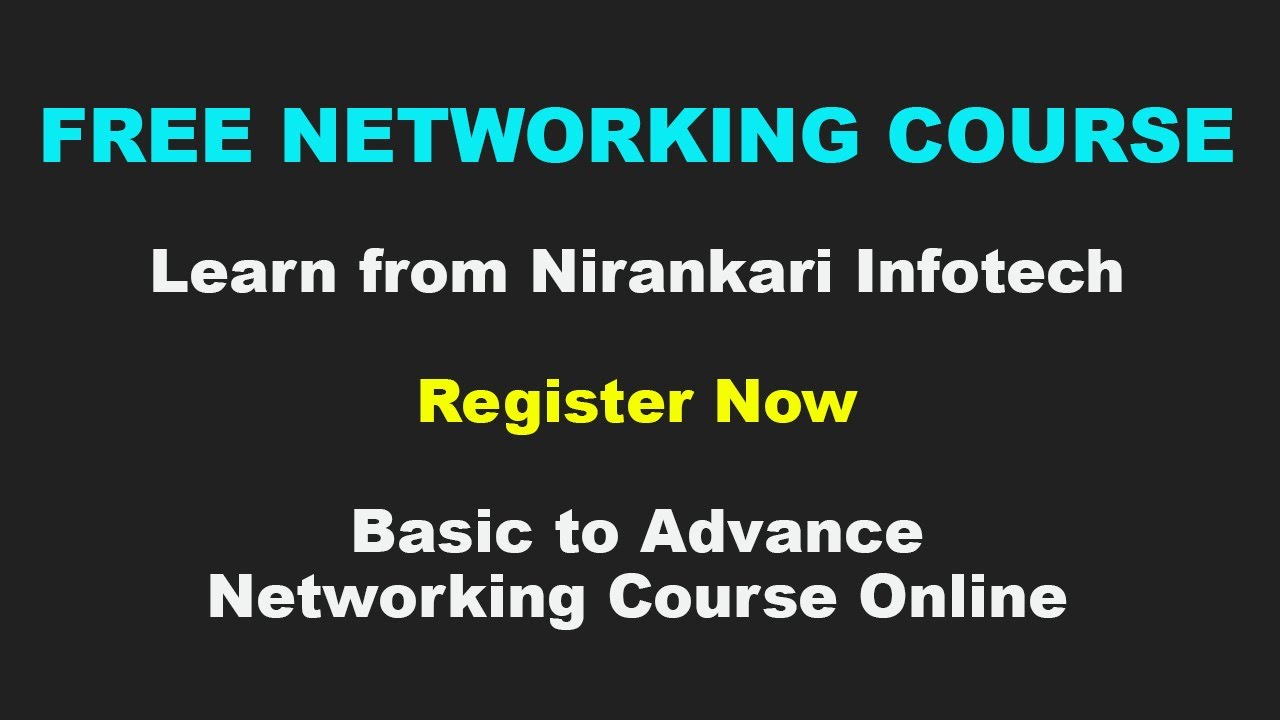 FREE NETWORKING COURSE ONLINE REGISTER NOW GET CERTIFY Link in