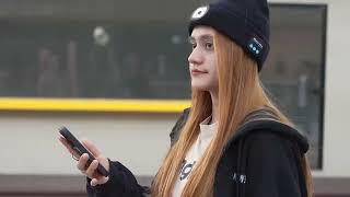 В'язана шапка XO M02 Bluetooth Music, із підсвічуванням можна прати