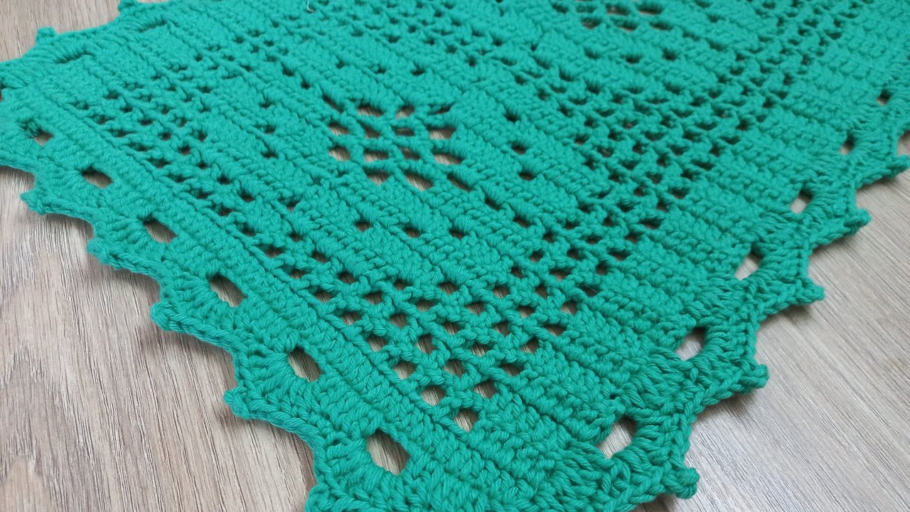 BICO DE ACABAMENTO DE CROCHÊ PARA TAPETE RETANGULAR FÁCIL