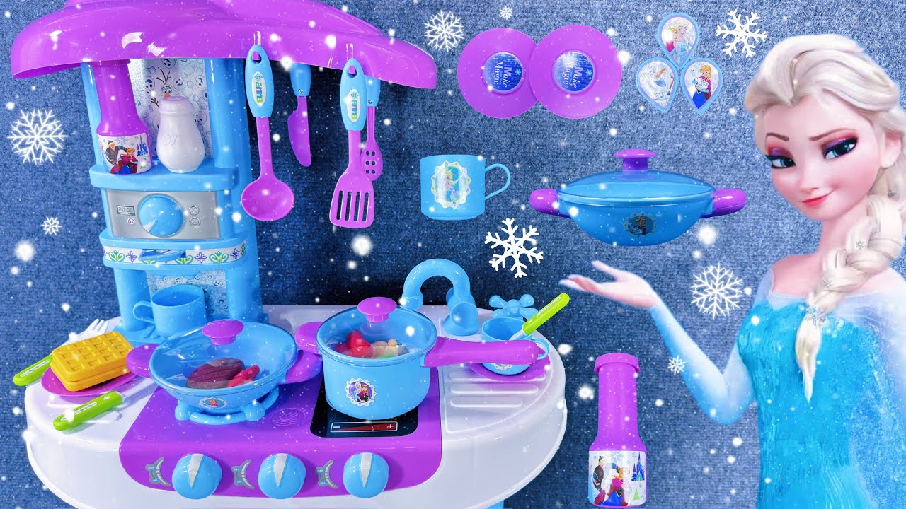 7 Minutes Satisfying with Unboxing Frozen Elsa Kitchen Playset ASMR | Review Toys