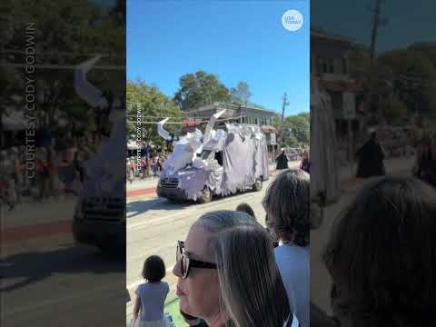 Scary creatures march in Atlanta's annual Halloween parade #Shorts