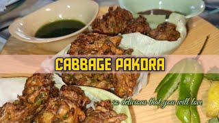 Cabbage Pakoda Recipe | BandGobi K pakore | Crispy Cabbage Bites | English Subtitles