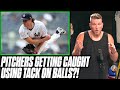 Pat McAfee Reacts: MLB Pitchers Are All Getting Caught Using Tack On Balls