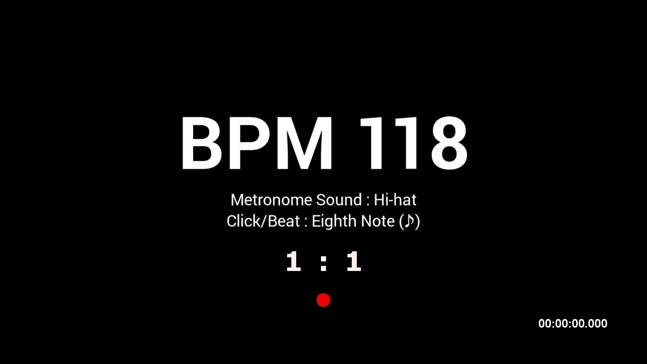 118 bpm metronome