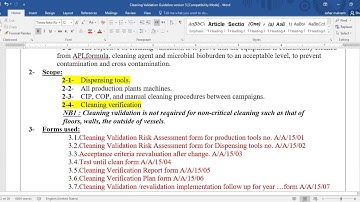 Part 1 Cleaning validation for  Pharmaceutical  products