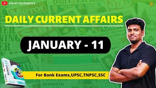    January  11  Daily Current Affairs 2022 For Ibpsrrbsscupsctnpsc