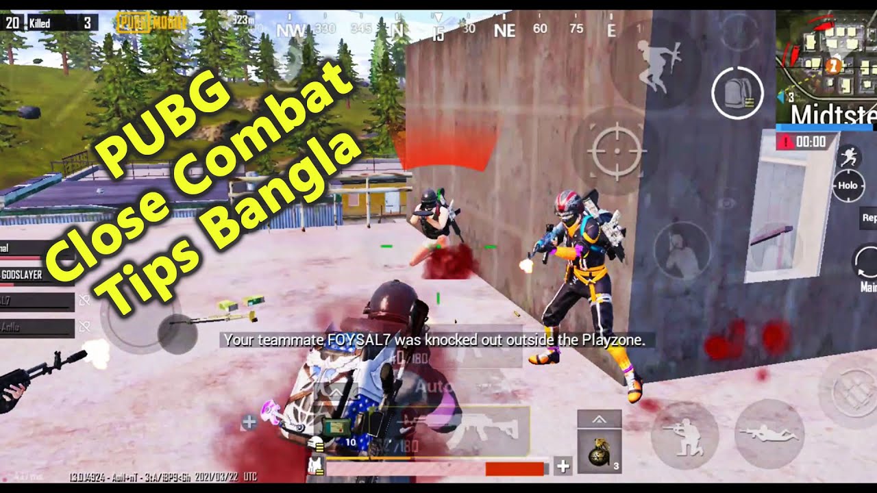 Pubg close combat tips Bangla | PUBG mobile bangla gameplay | Livik Map
