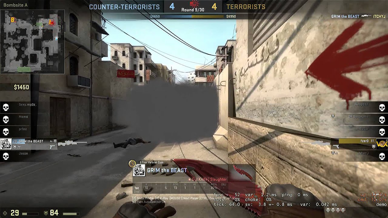 CSGO - GRIM the BEAST - 5v1 Ace Clutch Dust 2 August 2015 - YouTube