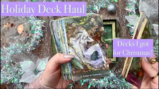 Holiday Deck Haul | Tarot + Oracle Decks I Got For Christmas! 🎄💫