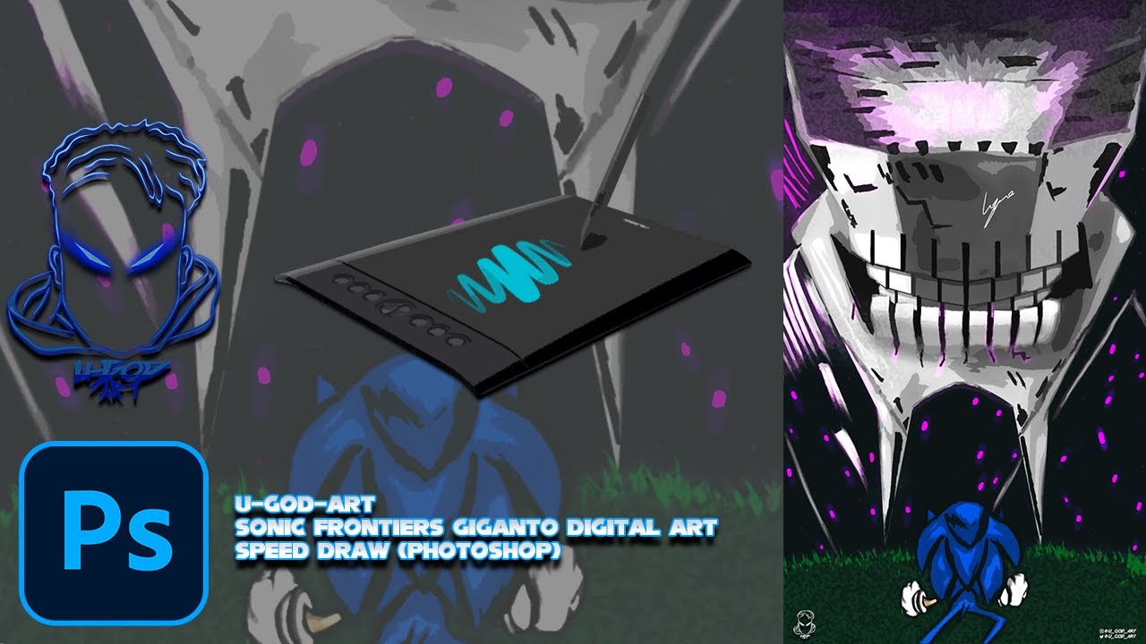 Sonic Frontiers Giganto Digital Art (Speed Draw)