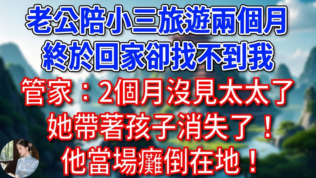 陪小三旅遊兩個月，總裁老公終於回家卻找不到我，管家：已經兩個月沒見太太了，她帶著孩子消失了！他當場癱倒在地！#為人處世#生活經驗#情感故事#故事#小說#戀愛#情感#婚姻