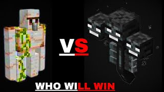 Iron Golem vs Wither | Minecraft Mob Battle | Wither vs Iron Golem