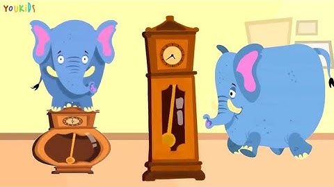 Hickory Dickory Dock elephant went down with Thermogram effects and color inversion