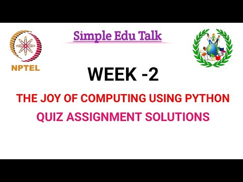 NPTEL The Joy Of Computing Using Python Week 2 Assignment Quiz Answers | September 2020 | Swayam