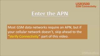 Connect to a GSM cellular network on the USR Cellular Modem USR3500