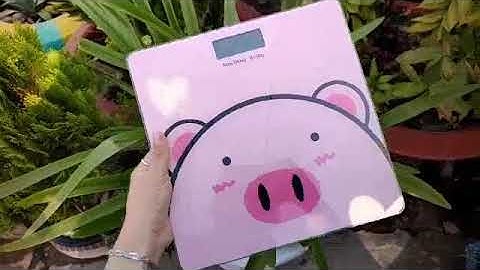 Cân Điện Tử Cân Sức Khỏe Gia Đình Màn Hình LED Hiển Thị Cân Nặng ,Nhiệt Độ Hì