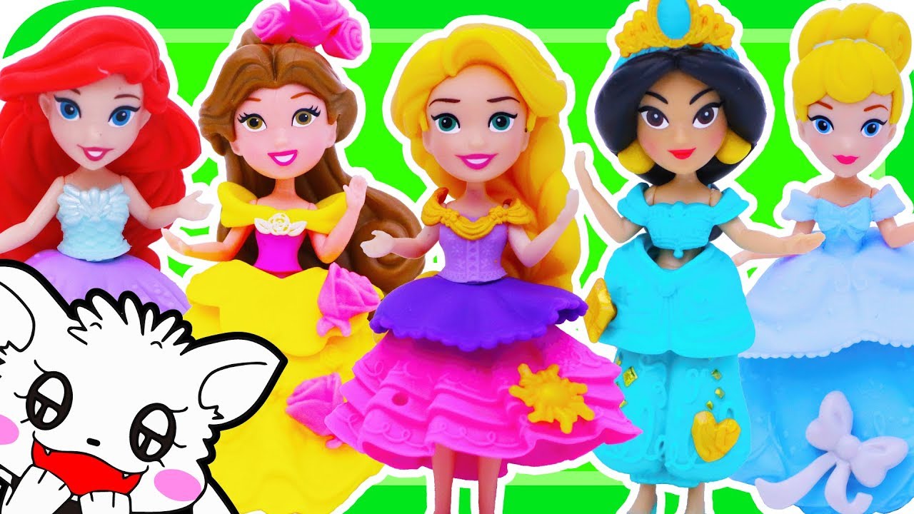 ディズニープリンセス♪リトルキングダム♪♪シンデレラやベルと一緒に