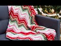 Crochet Ripples of Joy Christmas Blanket Pattern | EASY | The Crochet Crowd