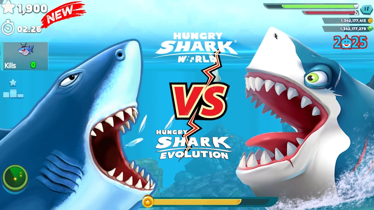 Hungry Shark Evolution vs World All 71 Sharks Hungry Shark