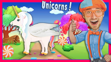The Unicorn Song by Blippi | Nursery Rhyme Story